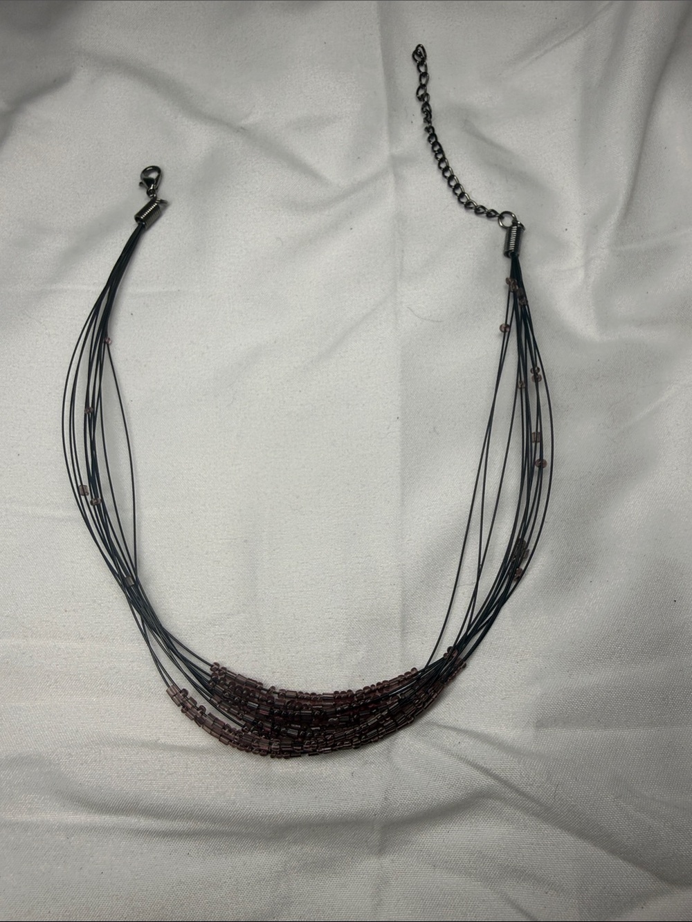 Multi-Strand Beaded Women’s Necklace - purple